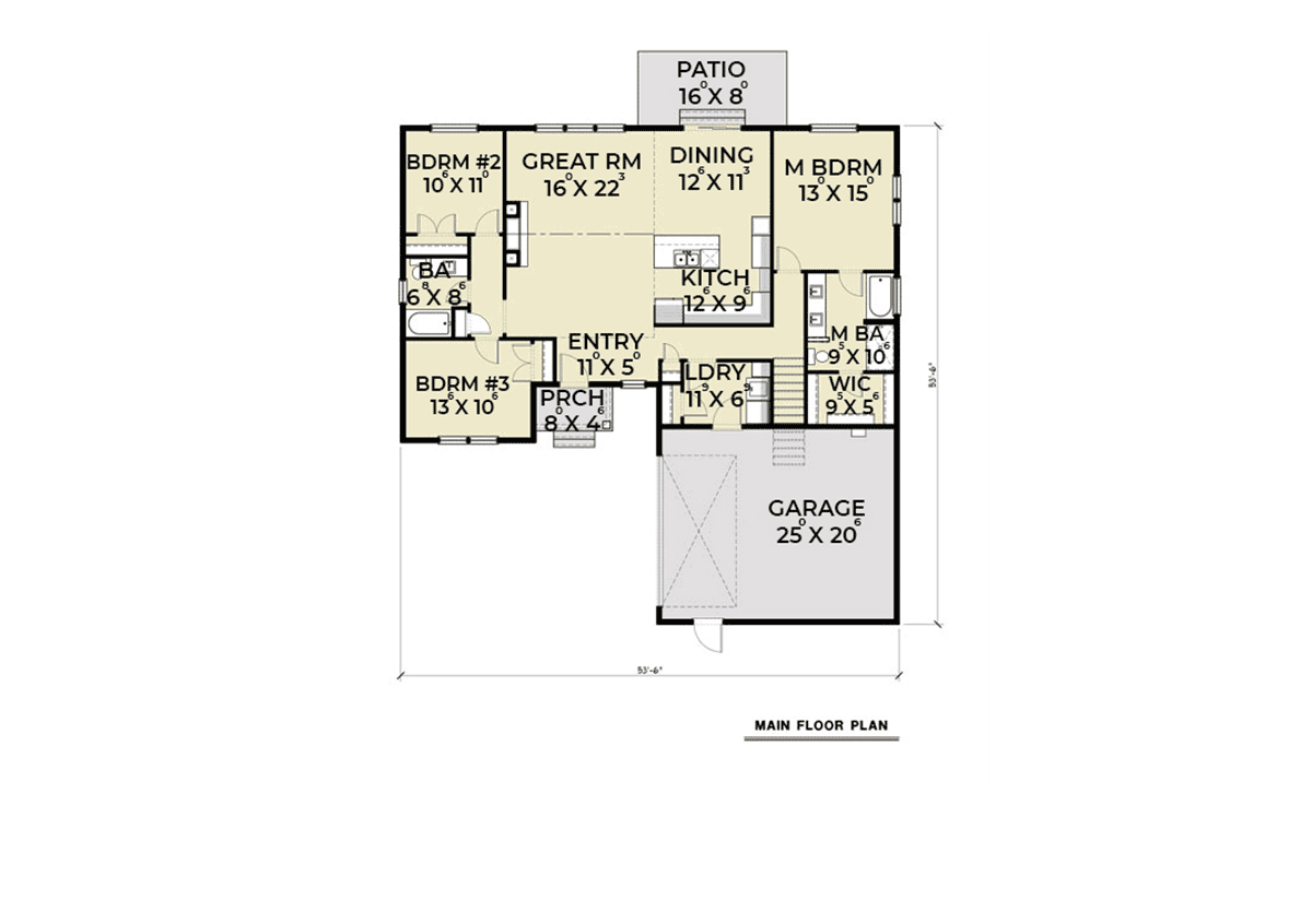 Craftsman Traditional Level One of Plan 40937