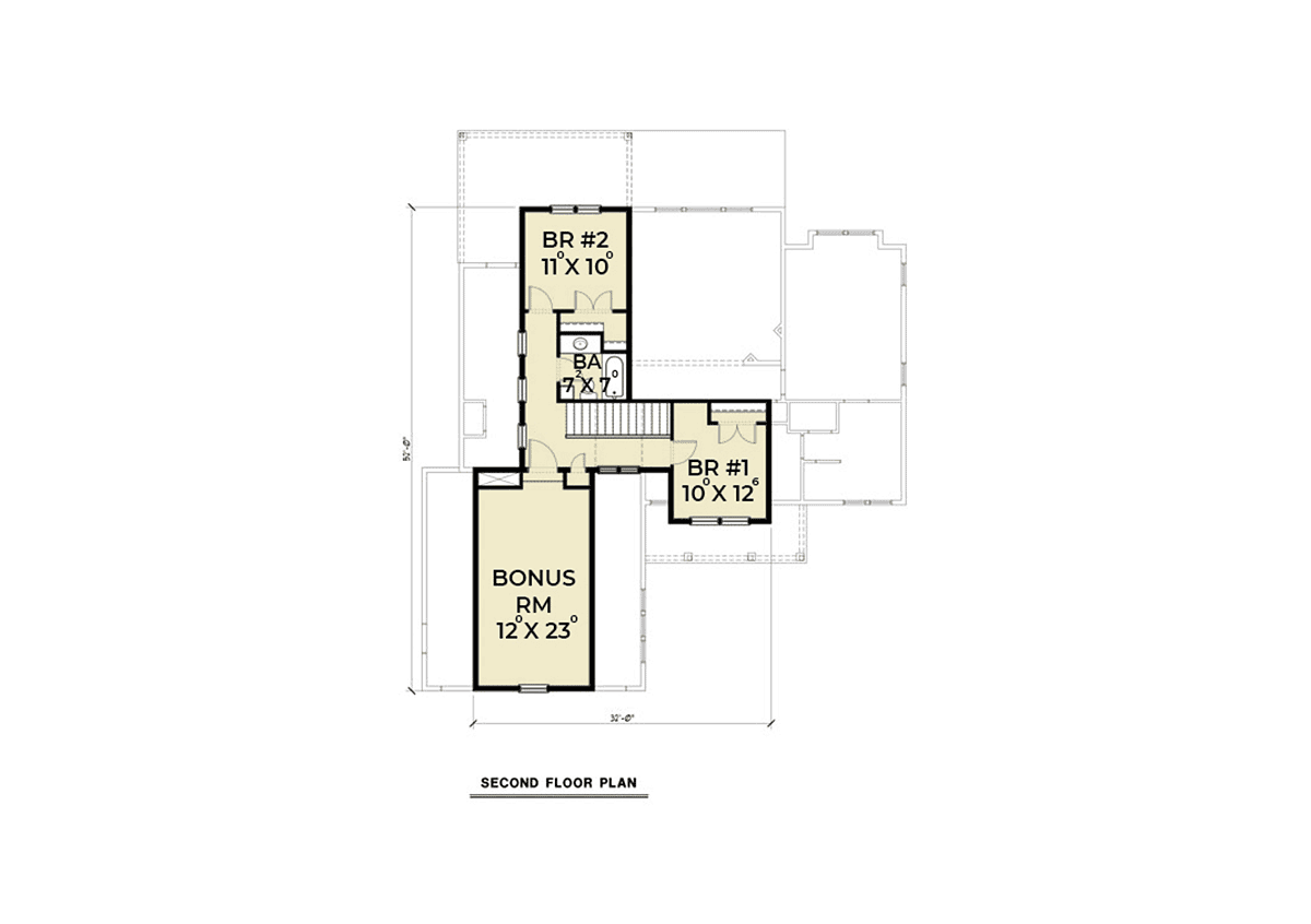 Contemporary Farmhouse Level Two of Plan 40946