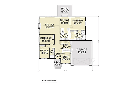 House Plan 40949 First Level Plan