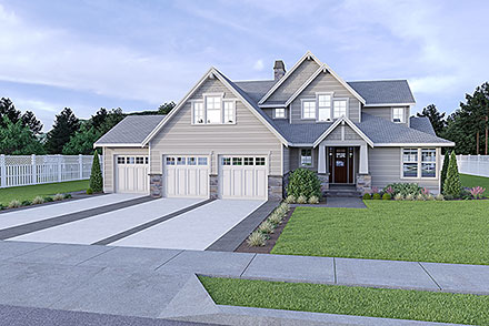 Craftsman Elevation of Plan 40961