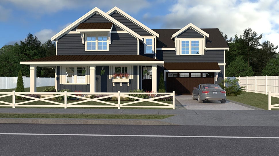 Contemporary, Farmhouse Plan with 2224 Sq. Ft., 4 Bedrooms, 3 Bathrooms, 2 Car Garage Picture 22