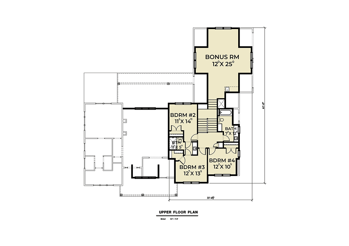 Contemporary Farmhouse Level Two of Plan 40986