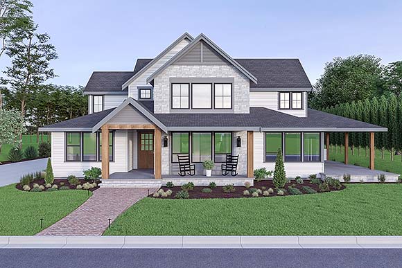 House Plan 40987 Elevation