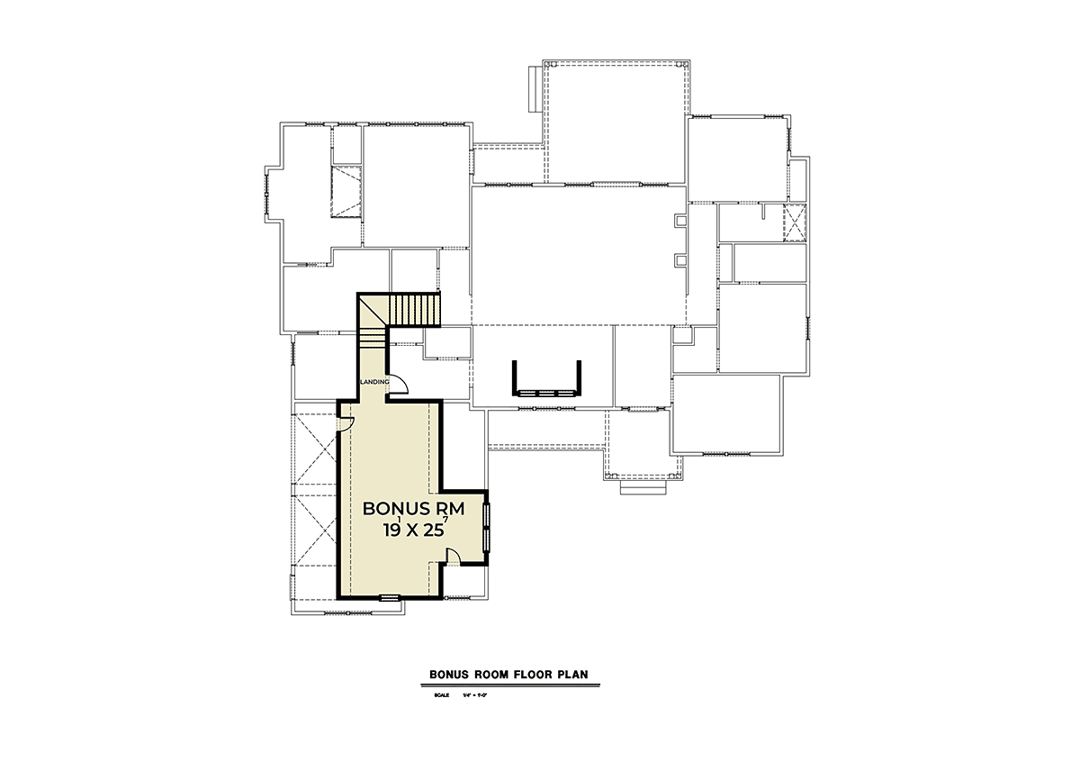 Contemporary Craftsman Farmhouse Level Two of Plan 40992