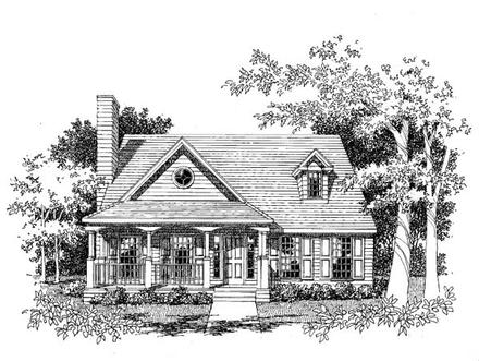 Country Southern Elevation of Plan 41003