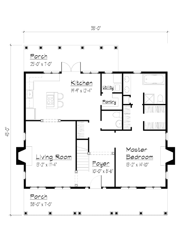 Cape Cod Country Southern Level One of Plan 41007