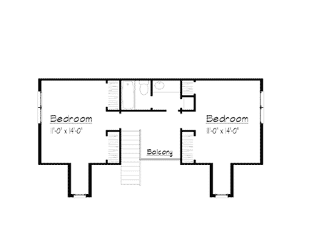 House Plan 41009 Second Level Plan