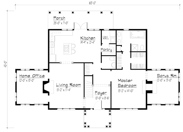 Cape Cod Colonial Level One of Plan 41010