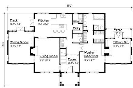 House Plan 41012 First Level Plan