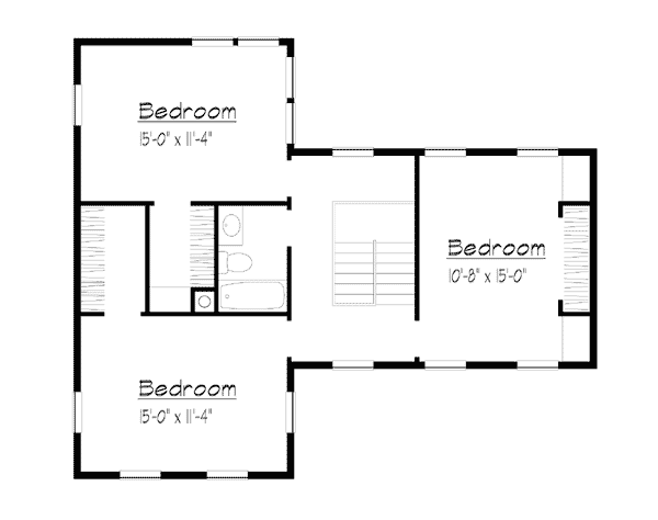 Country Farmhouse Level Two of Plan 41013