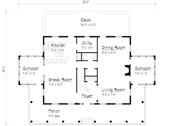 Colonial Southern Level One of Plan 41020