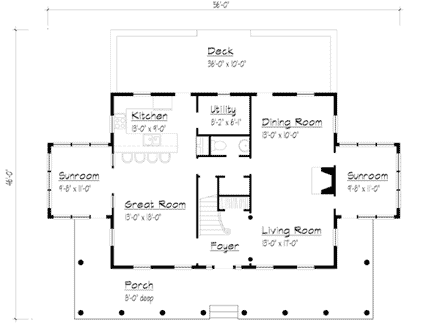 House Plan 41020 First Level Plan