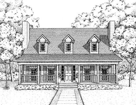 House Plan 41022 Elevation