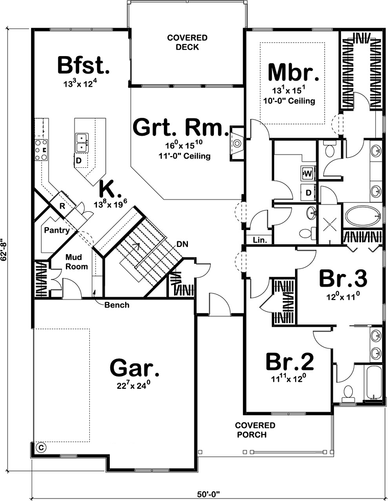 Traditional Level One of Plan 41100