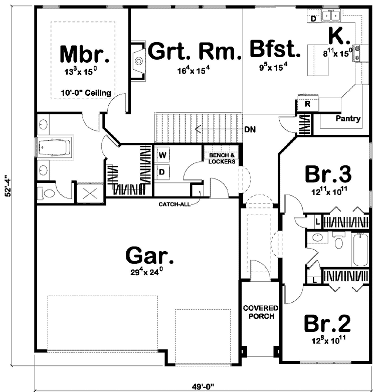 Craftsman Level One of Plan 41101