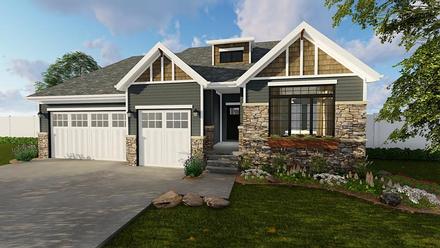 Craftsman Elevation of Plan 41101