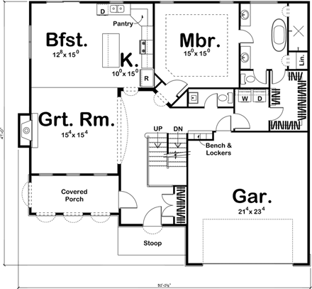 House Plan 41106 First Level Plan