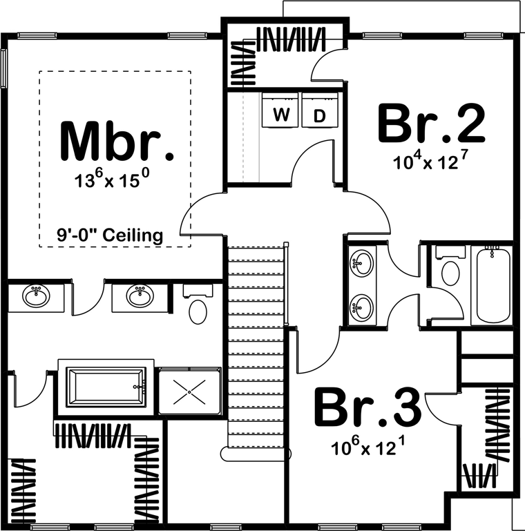 Colonial Traditional Level Two of Plan 41111