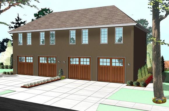 Multi-Family Plan 41113 Elevation