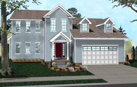 Colonial Elevation of Plan 41119