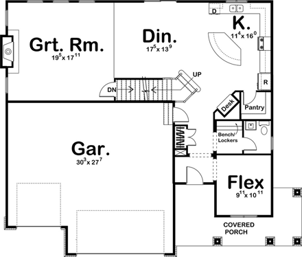 House Plan 41120 First Level Plan