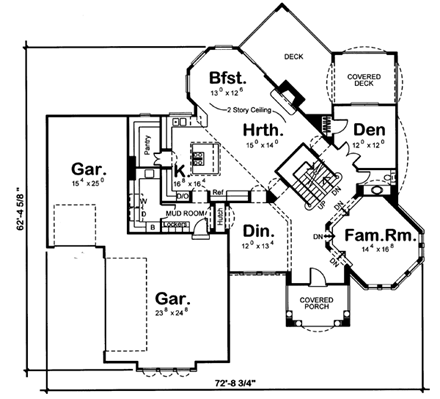 House Plan 41123 First Level Plan