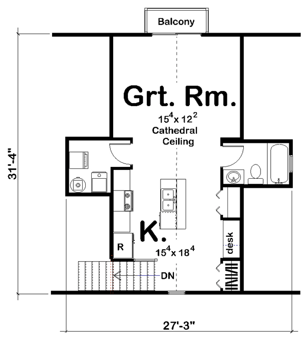 Craftsman Traditional Level Two of Plan 41128