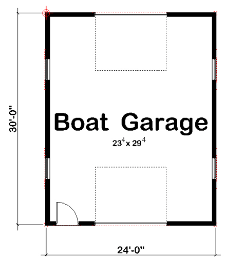 Garage Plan 41136 - 1 Car Garage First Level Plan