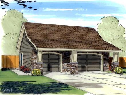 Garage Plan 41139 - 3 Car Garage Elevation