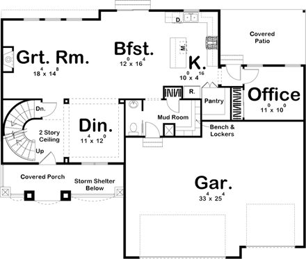 House Plan 41146 First Level Plan