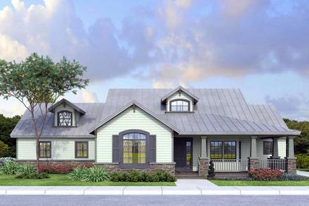 Country Ranch Traditional Elevation of Plan 41148