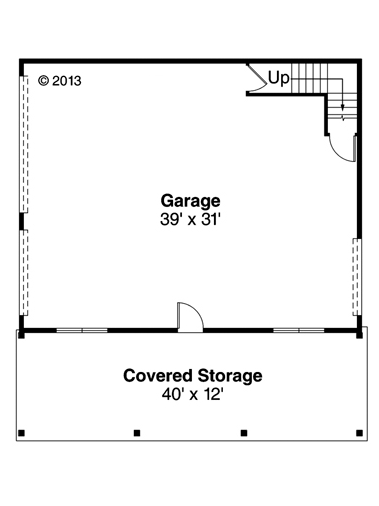Garage Plan 41150 - 3 Car Garage Level One
