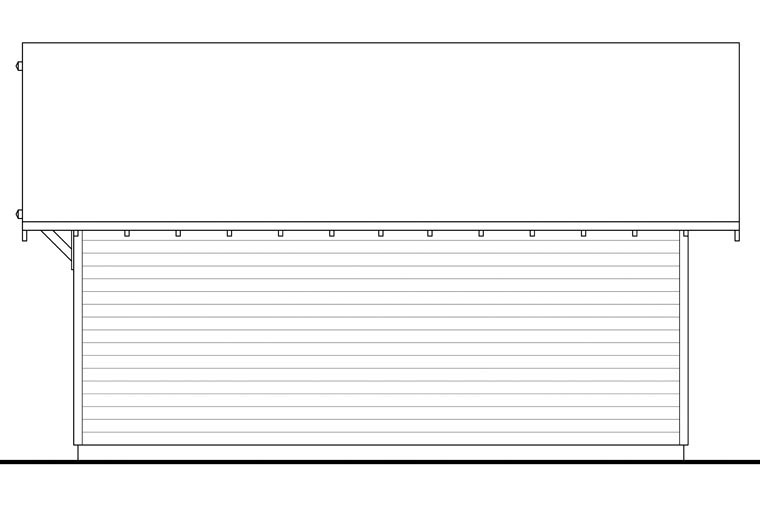 Country Rear Elevation of Plan 41151