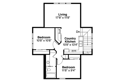 Garage Plan 41156 - 2 Car Garage Apartment Second Level Plan