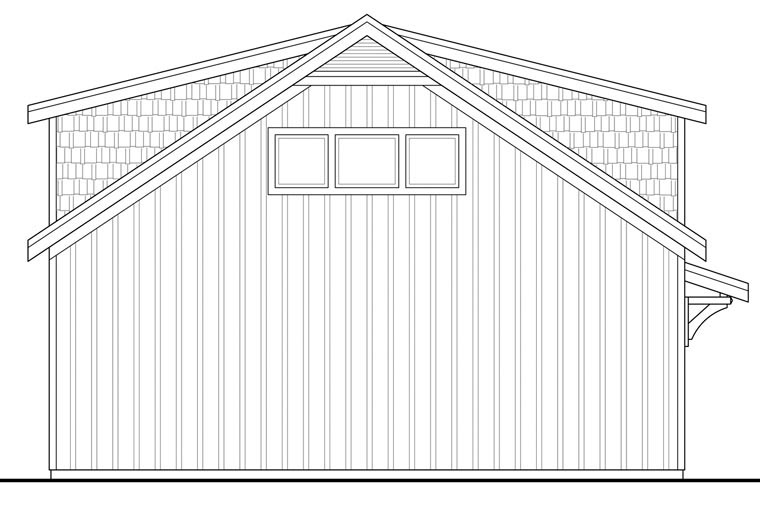 Craftsman Farmhouse Rear Elevation of Plan 41156