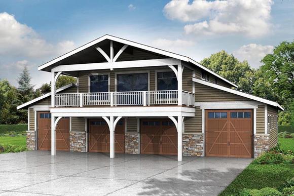 Garage Plan 41159 - 6 Car Garage Elevation