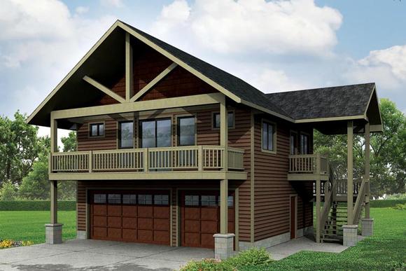 Garage Plan 41162 - 3 Car Garage Apartment Elevation