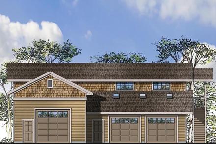 Craftsman Elevation of Plan 41163