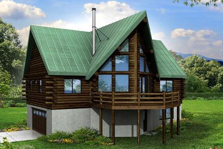 A-Frame Cottage Elevation of Plan 41165