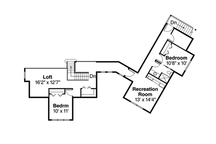 House Plan 41168 Second Level Plan