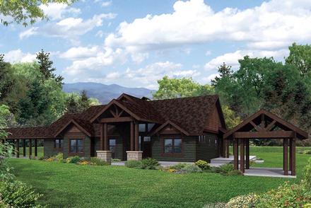Craftsman Ranch Traditional Elevation of Plan 41169