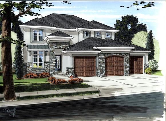 House Plan 41172 Elevation