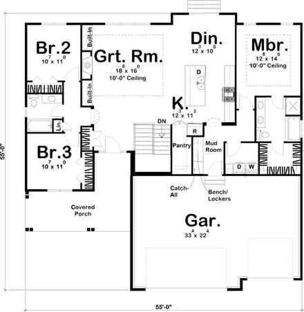 House Plan 41174 First Level Plan