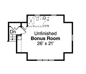 Bungalow Country Craftsman Ranch Level Two of Plan 41200