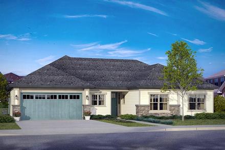 Country Prairie Style Ranch Traditional Elevation of Plan 41204