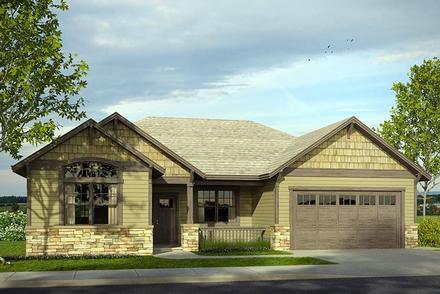 Cottage Country Craftsman Traditional Elevation of Plan 41207