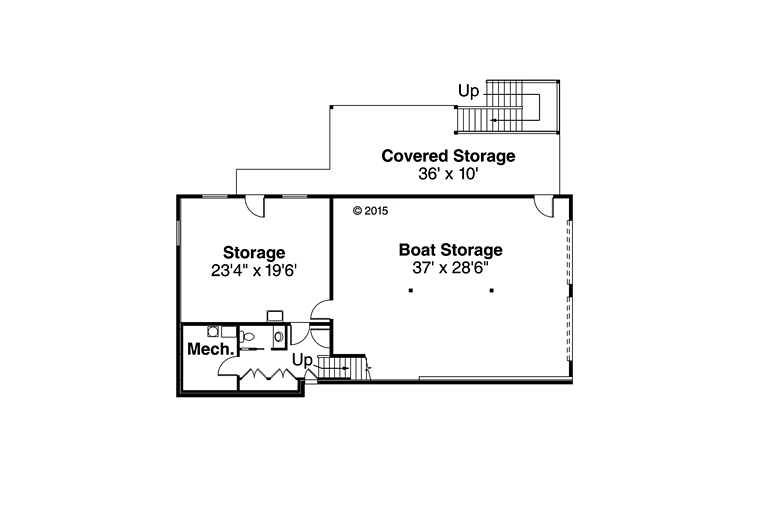 Cottage Country Craftsman Traditional Lower Level of Plan 41208