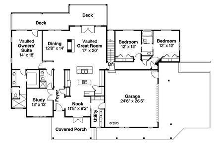 House Plan 41209 First Level Plan