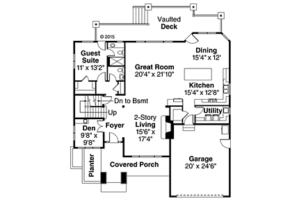 House Plan 41213 First Level Plan
