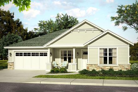 Bungalow Cottage Country Ranch Traditional Elevation of Plan 41214